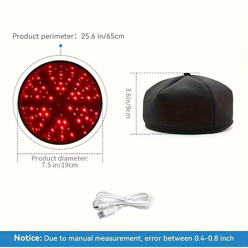 650nm/850nm Near-Infrared Red Light Hair Growth Cap – LED Therapy Regrowth